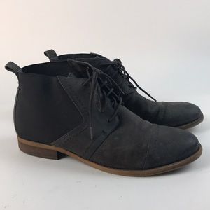 Franco Sarto 11 Halix brown leather ankle boots